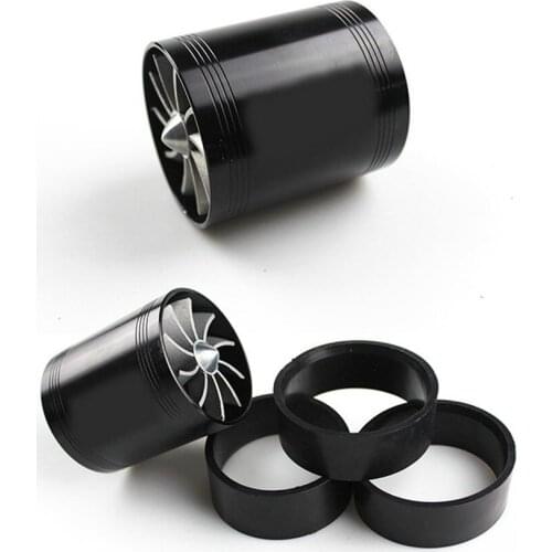 Universal Car Fuel Gas Saver Supercharger Turbine Turbo Charger Air Intake Fan Double-sided fan B