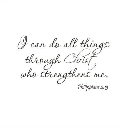 I can do all things Inspirational wall sticker for Bedroom living room home decoration Decals art wallpaper English stickers