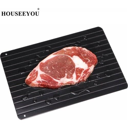 Pro Thaw Master Magic Defrost Tray Metal Plate Defrosting Tray Safe Fast Thawing Meat Fish Sea Food Kitchen Cook Gadget Tool