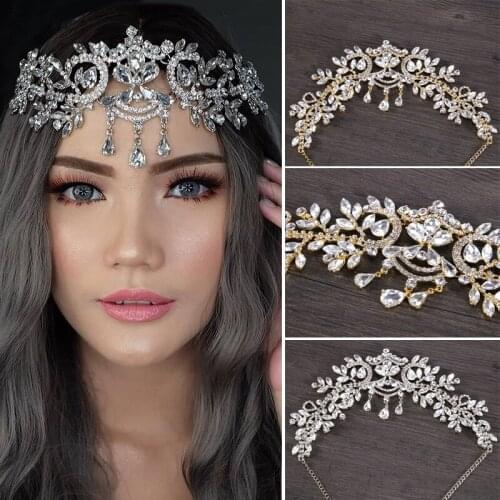 Deartiara Crystal Tassel Headband Forehead Hair Jewelry