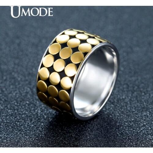 UMODE Vintage Jewelry Multi Round Beautiful Rings for Women Gold Color Unique Gifts Cocktail Rings Bijou Fantaisie Femme UR0390
