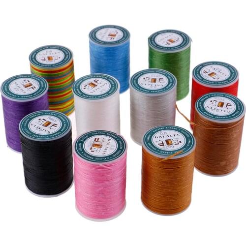 Sewing Thread Polyester Cord Waxed Thread Leather 0.8mm For DIY Tool Hand Stitching Thread Multicolor 90 Meter