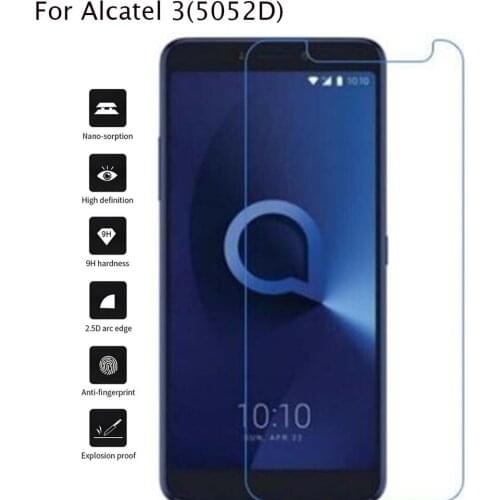 2pcs For Alcatel 3 3L Tempered Glass Screen Protector 2.5 9h Safety Protective Film on 3 L 5034D 5052D 5052Y