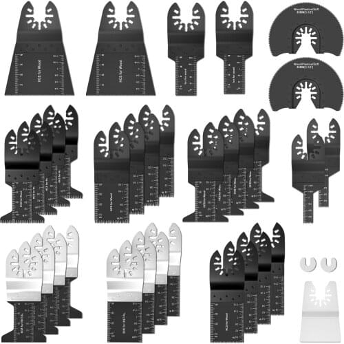 35pcs Multi-Function Bi-metal Precision Saw Blades Oscillating Blade Multi Wood Cut Kit Chipboard Tool Circular Saw Blades
