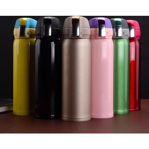 480ML Stainless Steel 304 Thermos Cups Double Wall Insulated Thermos Vacuum Flask Coffee Tea Travel Mug Car Drink Thermo Bottles