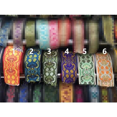 5.5cm nation style nylon and metallic yarn jacquard ribbon,jacquard webbing,jacquard strap,embroidered ribbon,XERY191217A