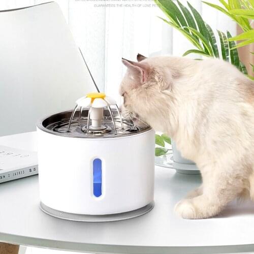 Pet Dog Cat Bowl Automatic Fountain Electric Water Feeder Dispenser Container with LED Water Level Display for Dogs Cats Drink
