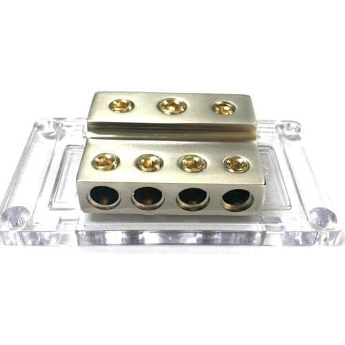 Car audio amplifier modified pure copper one point four/one output four grounding box junction box hub distributor