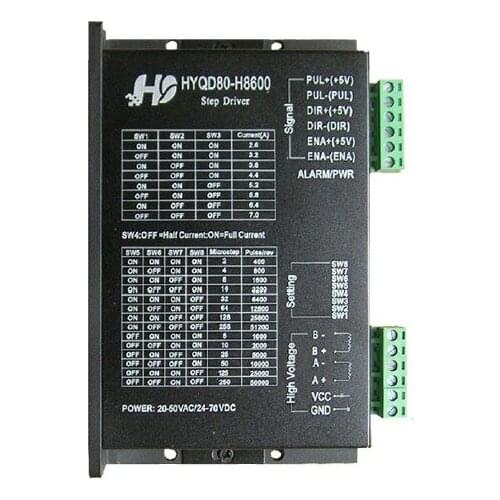 Stepper motor Driver H8600 7A 24V-70V DC Microstep 256 for NEMA23 NEMA34 stepper motor driver