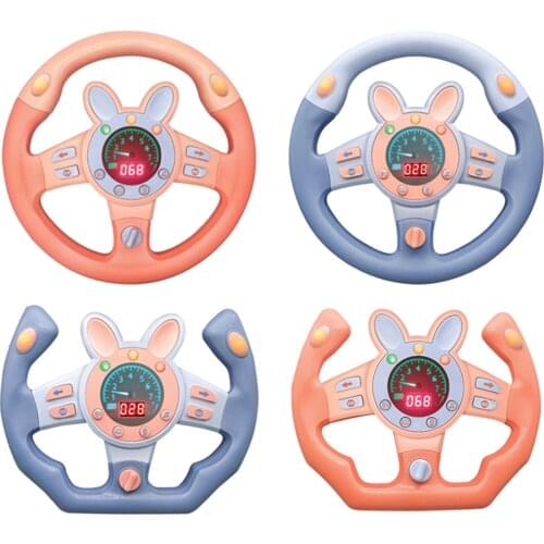 Electric Simulation Steering Wheel Toy With Light Sound Copilot Vocal Toys Childrens Toy Steering Wheel Kids Gifts