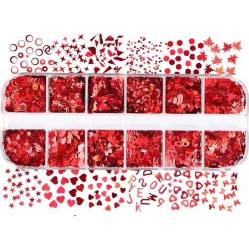 Fluorescence Butterfly Heart Fruits Various Shapes Nail Art Glitter Flakes 3D colourful Sequins Polish Manicure Nail Decoration