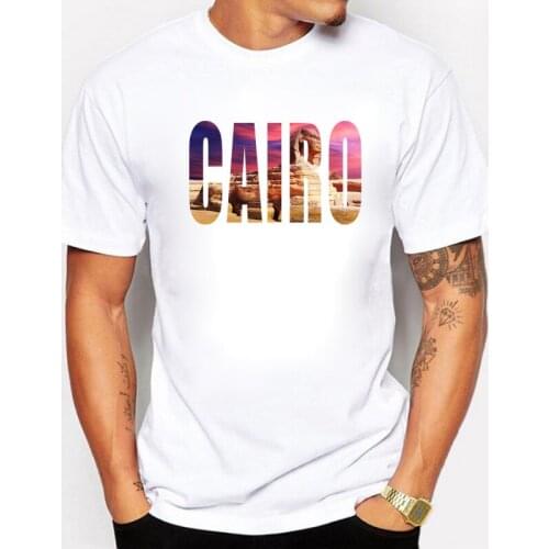 Famous Tourist City Cairo Design Men T Shirt CAIRO Print Fitness O-neck Casual Cotton Summer Mens T-shirts Hip Hop Tee