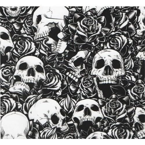 TAOTOP Size 1m x 10m skull Water Transfer Printing Film Hydro Transfer Film Hydrographic Film WDF9032