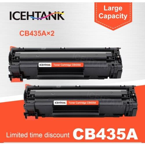 ICHTANK 2 pcs CE285A 85a 285a CB435A 435A Toner Cartridge Compatible for HP P1102 P1102W M1130 M1132 M1134 M1212 M1214