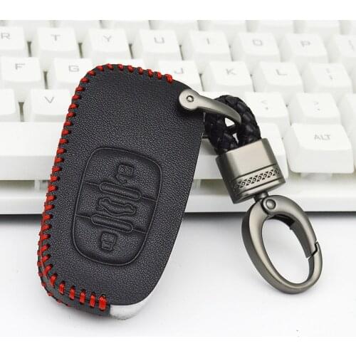 Leather Car Key Case Cover for Audi A1 A2 A3 A4 A5 A6 A7 A8 A6L A4L Q3 Q5 Q7 S3 TT R8 S6 S7 S8 B5 B6 S5 B7 B8 C5 C6 Key Shell