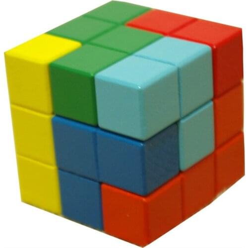 Square wooden soma multicolour assembling building blocks toy cube magic cube IQ kids brinquedos