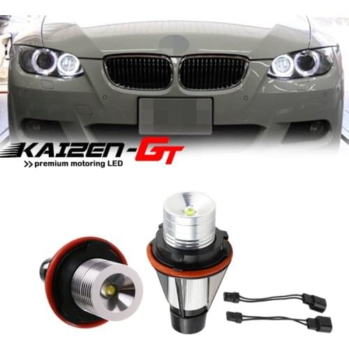 2PCS High Power Error Free CANBUS 6000K White LED Car Angel Eye Halo Ring Light Bulbs For BMW X3 X5 M5 E39 1 5 6 7 Series etc