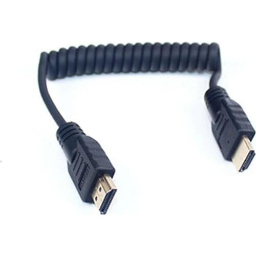 Lanparte High Speed Full HDMI 2.0 Coiled Cable 30cm for 4K 60P for BMPCC 6K 4K