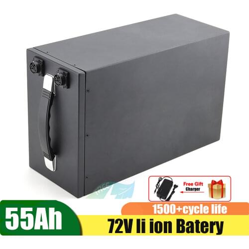 TP 72V 55Ah lithium li ion battery pack not 50Ah with BMS for 3000W electric motorcycle e-scooter EV forklift +5A Charger