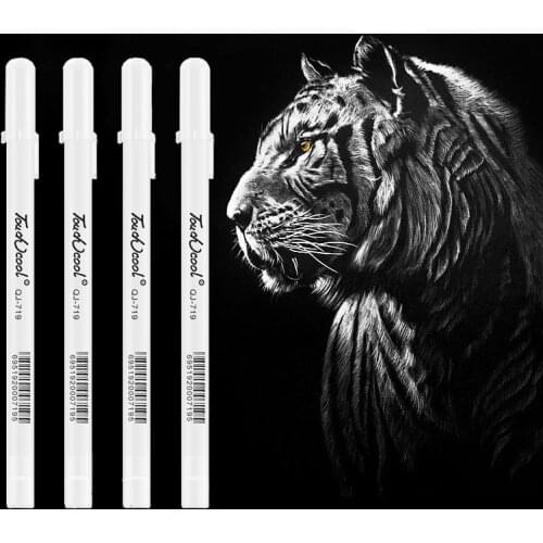 Highlighter White Art Painting Pen Creative Design Hook Line Liquid Chalk Mark Paint Pen School Stationery Office Supplies