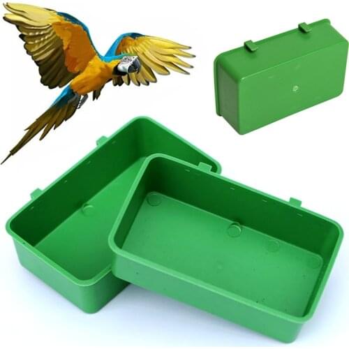 Multifunction Creative Green Food Tray Parrot Bathtub Animal Cage Standing Wash Shower Box Bird Toys Pet Bird Cleaning Products