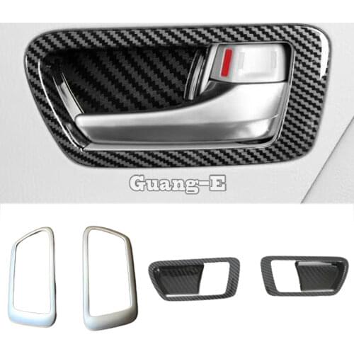 Highest-Level Cover Stick Trim ABS Chrome Door Inner Built Handle Bowl Frame Lamp Trims 2pcs For Toyota Sienna 2015 2016 2017