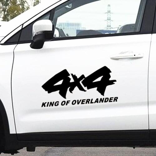 50CM*24CM 4x4 King Of Overlander Car Stickers Creative Decoration Decals For 4WD SUV Jeep Doors Auto Tuning Styling D21
