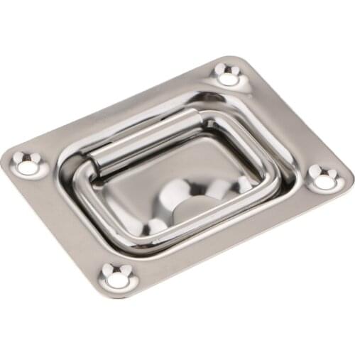 Boat Stainless Locker Pull Ring Handle Yacht Flush Lift Handle Polished