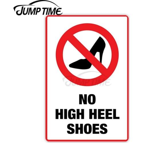 Jump Time 8cm x 13cm Car Sticker No High Heel Shoes Car Decor Creative Bulding Window Door Waterproof Vinyl Car Decoration