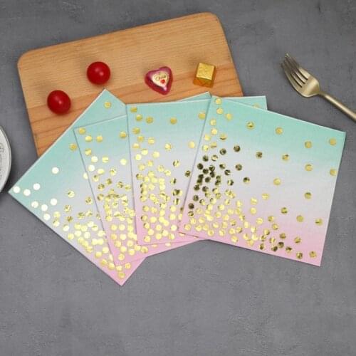 20pcs 33*33cm Disposable Tableware Polka Dot Napkin Wedding Ceremony Children Birthday Party Decoration Supplies Baby Shower