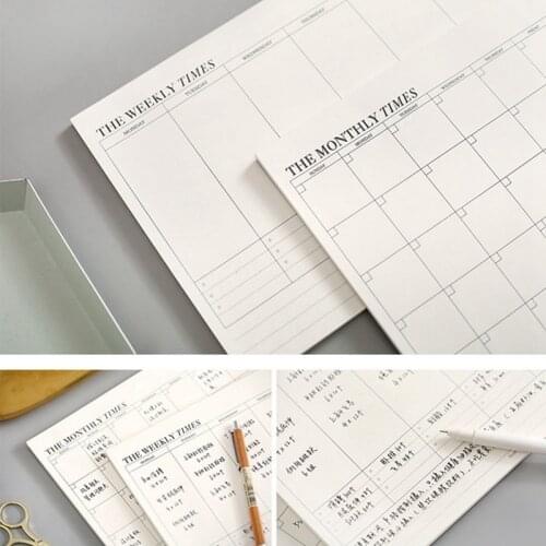 Schoo Stationery Office Supplies Planner Notebook Office Supplies School Stationery Monthly Weekly Planner Memo Pad Note Book