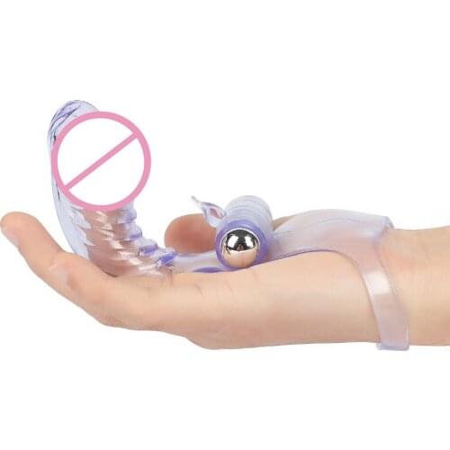 For Woman Clitoris Stimulator Vagina Massage Finger Cap Dildo Vibrator Adult Sex Products Finger Sleeve Vibrators Dildo Sex Toys