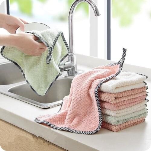Wash Cloth Super Absorbent kitchen Cleaning Wiping Rag High-efficiency Dish Towel Brush Bowl Cloth Tableware kichen tools
