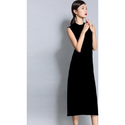 Spring Autumn Women long Cashmere Sweaters and Pullovers Fashion O-neck Wool Vest Female Knit Wear Ladies Tops D195