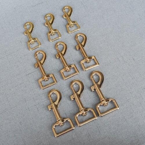 100 Pcs/Lot 15mm 20mm 25mm Golden Metal dog clip hook durable and strong swivel snap hook zinc alloy Diy accessories