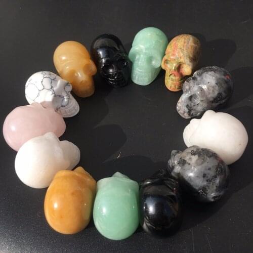 1pcs Mini Natural Ghost Healing Gemstone Crystal Skull Home Decoration