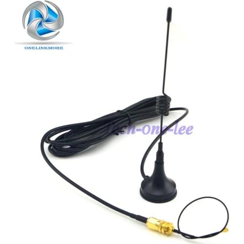 10 piece GSM Antenna 433Mhz 5dbi SMA Plug Straight for Radio +10 piece SMA female bulkhead to Ufl./IPX pigtail cable 1.13 15cm