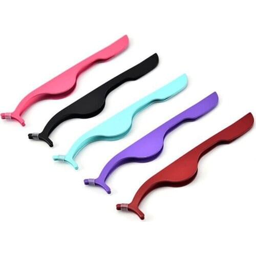 10 Piece Stainless Steel False Eyelashes Tweezers Private Label Custom Eye Lash Applicator Tools