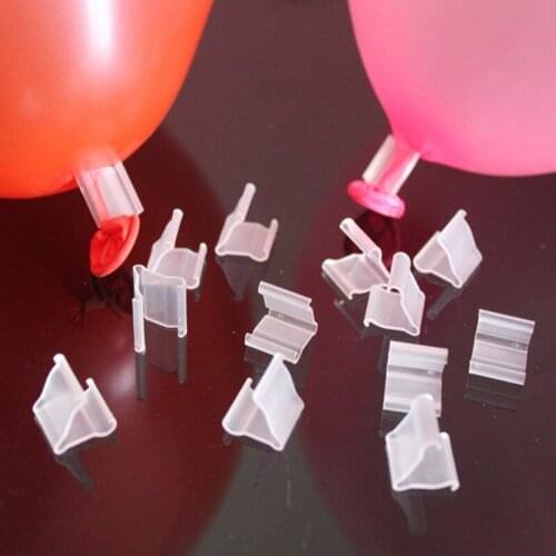 100pcs Clear Balloons Clip Helium Balloon Clip Wedding Birthday Party Decoration Balloons Accessory Event Party Supplies
