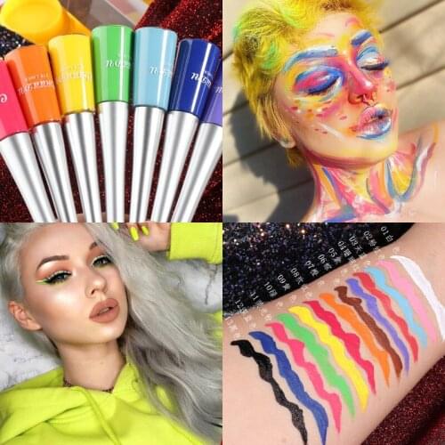 17 Colors Waterproof Liquid Eyeliner Makeup Black White Pink Color Glitter Eye Liner Maquiagem China Makeup Eye Pencil Colorful