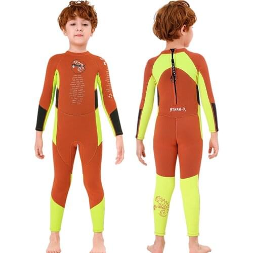 2.5MM Wetsuit Neoprene Boy Surf Children Rash Guards Swimming Windsurf Scuba Diving Kitesurf Kids Clothes Bathing Suit Swimsuit