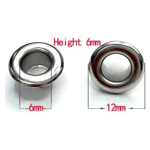 300 sets 400 #Eyelets inner diameter of 6mm Metal eyelets Sewing patches Bags and shoes accessories clothes