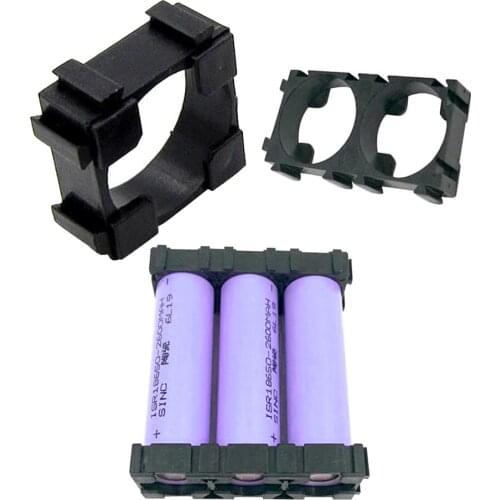 Free Shipping 18650 Lithium Ion Battery Fixtures Battery Holder Cylindrical Battery Case Plastic Holder Bracket DIY Battery Pack