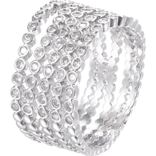 Bettyue New Arrival Round Design Multilayer Ring For Women Noble Jewelry With Tiny Cubic Zircon Fashion Party Decoration
