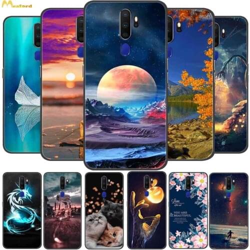 For OPPO A9 2020 Case Silicone Soft Phone Cover For OPPO A7 AX7 A5 2020 Cases OPPOA9 A 9 Funda Fighter Butterfly Black TPU Coque