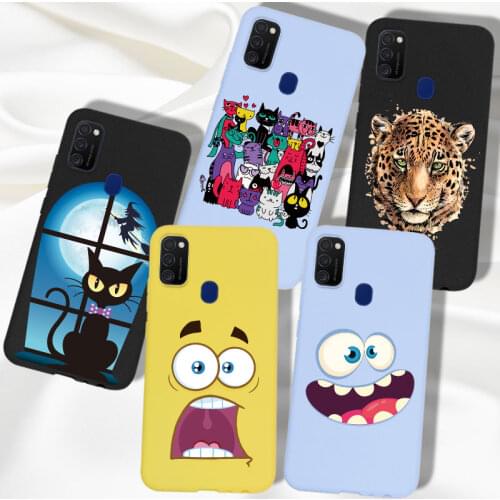 M21 Case For Samsung Galaxy M21 M30S Case Cover Silicone Cartoon Cute TPU Soft Bumper For Samsung M 21 M21 M 30S Case Purple