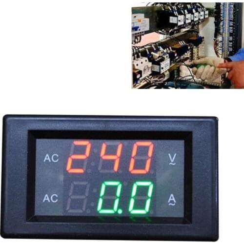 YB4835VA—500V/50A Digital Display AC Voltmeter Ammeter Panel Amp Device Volt Voltage Current Meter Voltage Measurement