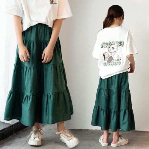 Japanese style Teen Girls Long Skirts 2021 New Summer Autumn Girls Outfit 10 12 13 14 years