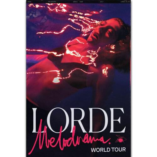 F302 Hot Lorde Melodrama World Tour Music Silk Fabric Wall Poster Art Decor Sticker Bright