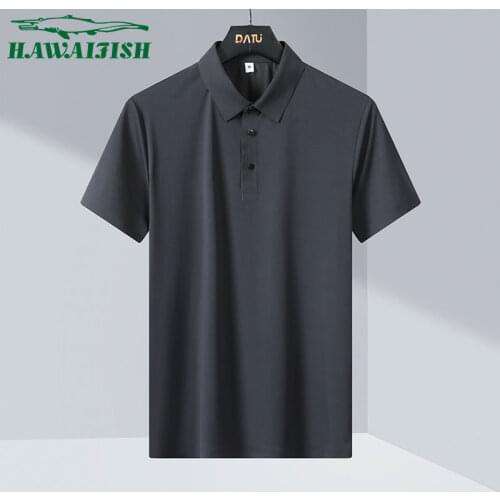Hawaifish brand male polo shirt Ice silk casual high quality mens short-sleeved new breathable youth style business T-shirt